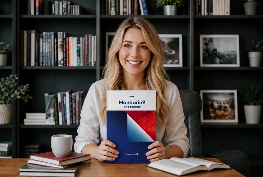 Profesora con el libro Mandarin9